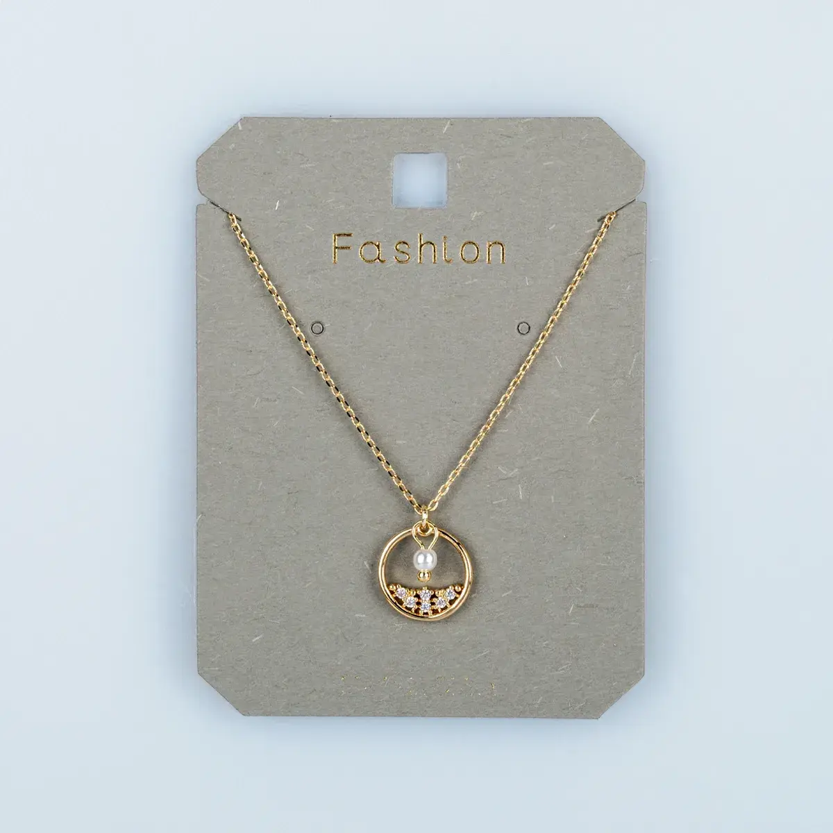 Toptan Kadın Vos Jewelry 14K Altın Kaplama İncili Yarasa Kolye