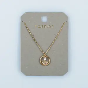 Toptan Kadın Vos Jewelry 14K Altın Kaplama İncili Yarasa Kolye