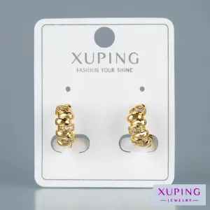 Toptan Xuping Burgu Desen Halka Küpe