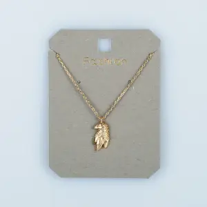 Toptan Kadın Vos Jewelry 14K Altın Kaplama Kartal Kuş Kolye
