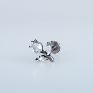 Piercing Çelik Tragus Helix Çiçek