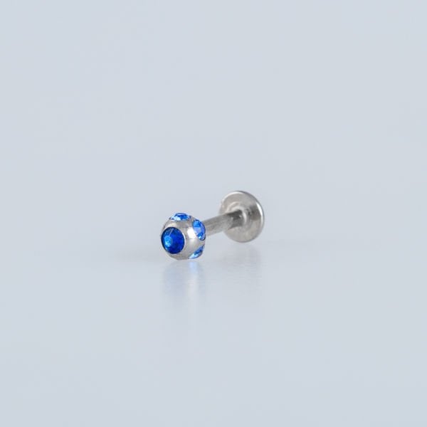 Piercing Labret 3mm Taşlı Top