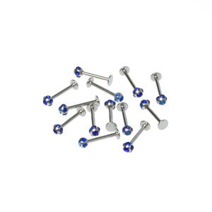 Piercing Labret 3mm Stone Ball Size: 1.2x10x3mm