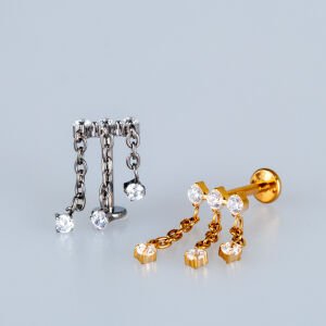 Piercing Titanyum Tragus Helix Sarı
