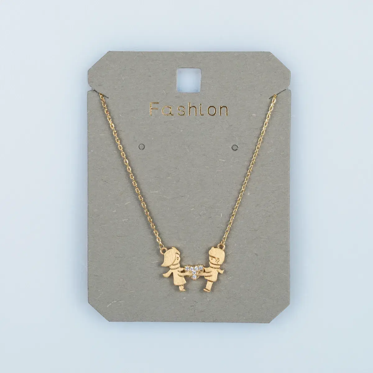 Toptan Kadın Vos Jewelry 14K Altın Kaplama Taşlı Kız Erkek Çocuk Kolye