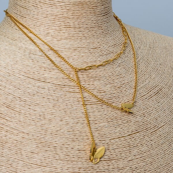 Steel Necklace Butterfly