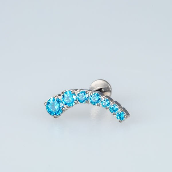 Piercing Titanyum Tragus Sıra Taş