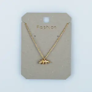 Toptan Kadın Vos Jewelry 14K Altın Kaplama Sevimli Triceratops Dinozor Kolye