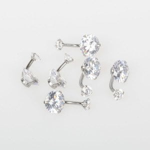 Piercing Göbek 10mm Taş