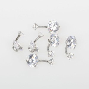 Piercing Göbek 10mm Taş