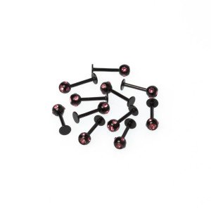 Piercing Labret 4mm Taşlı Top