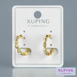 Toptan Xuping Burgu Desen Halka Küpe