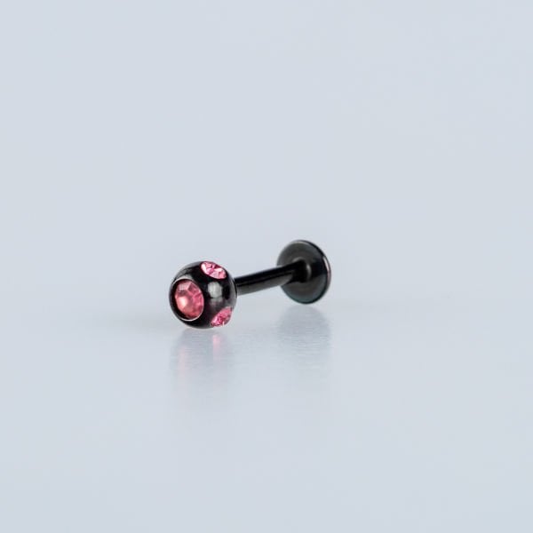 Piercing Labret 4mm Taşlı Top