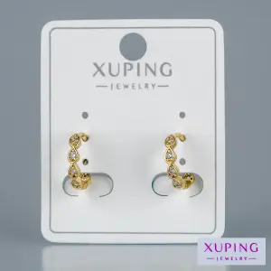 Toptan Xuping Damla Sıralı Halka Küpe