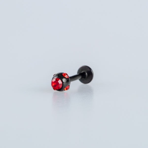 Piercing Labret 4mm Taşlı Top