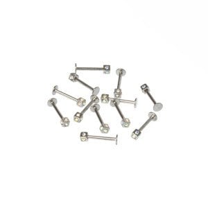 Piercing Labret 3mm Stone Cube Size: 1.2x10x3mm