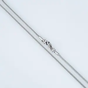 Toptan Erkek 316L Çelik Zincir Kolye 2mm Beyaz