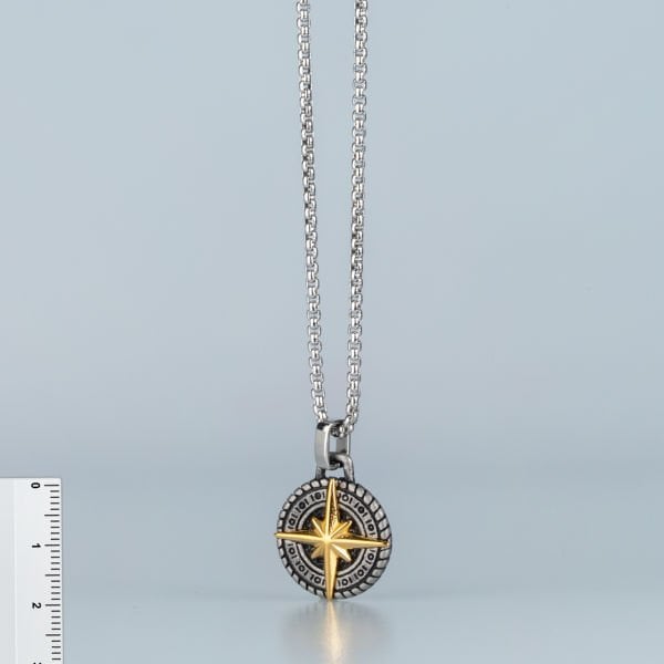 Steel Necklace Compass Elite