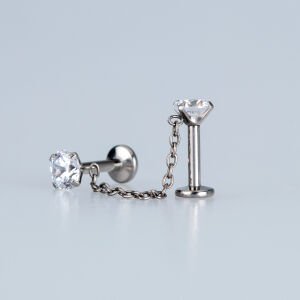 Piercing Titanyum Zincirli Tragus Helix