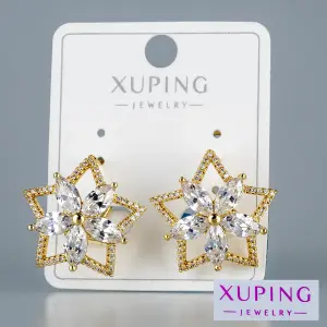 Toptan Xuping Yıldızlı Çiçek Küpe