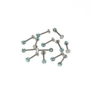 Piercing Labret 3mm Stone Cube Size: 1.2x8x3mm