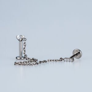 Piercing Titanyum Zincirli Tragus Helix