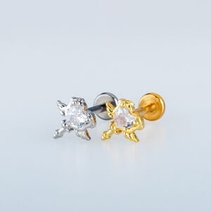 Piercing Tragus Kanat Kalp Taş